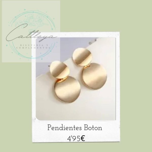 Pendientes Botón Bisutería