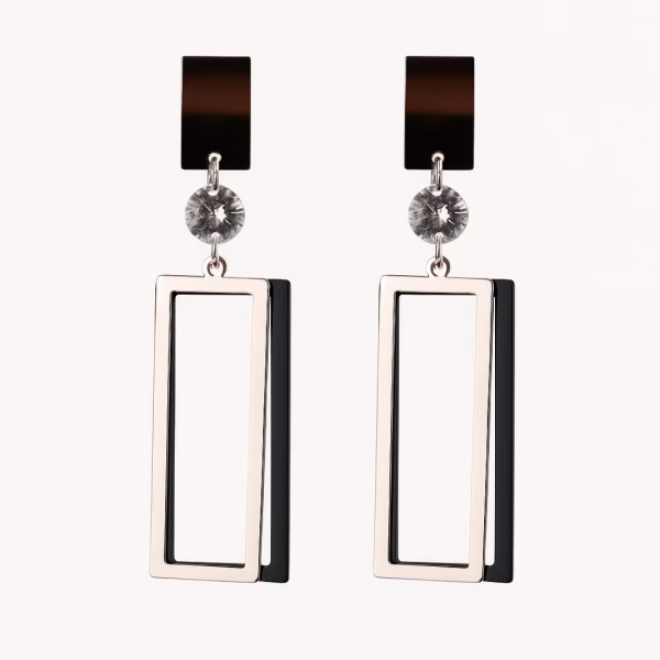 Pendiente Rectangular Acero Inoxidable