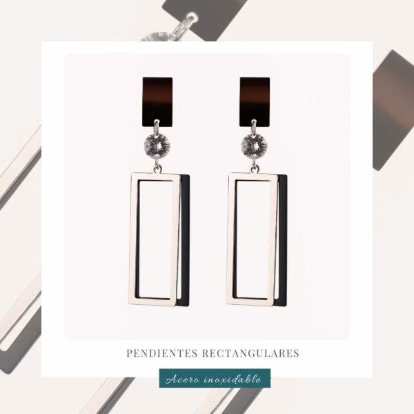 Pendiente Rectangular Acero Inoxidable
