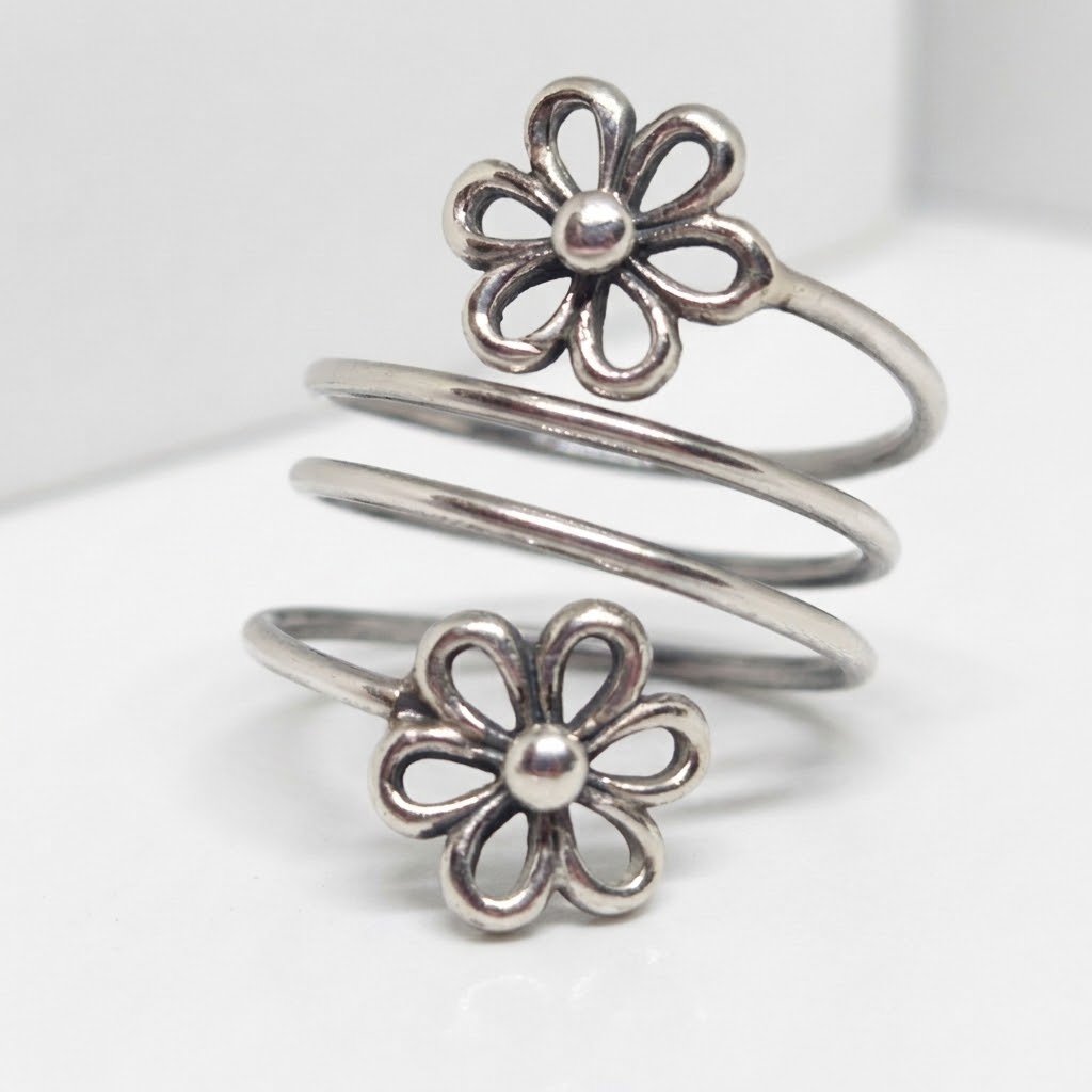 Anillo Espiral Plata De Ley