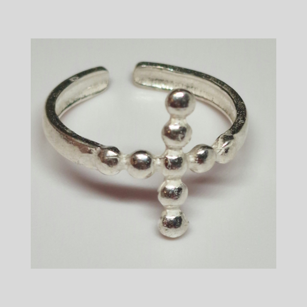 Anillo cruz Plata de Ley