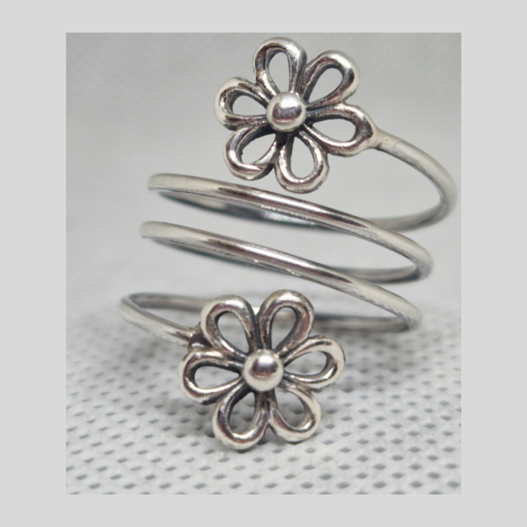 Anillo Espiral Plata De Ley