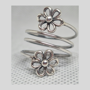 Anillo Espiral Plata De Ley