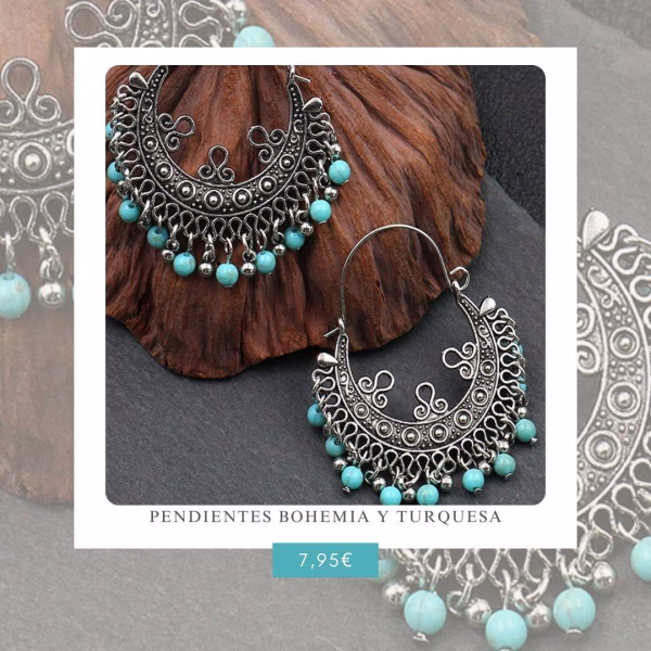 Pendientes Bohemio y Turquesa