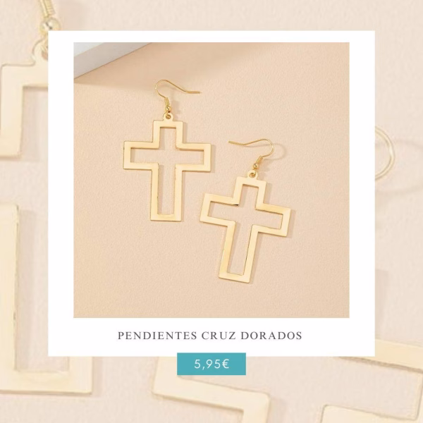 Pendientes Cruz Dorados