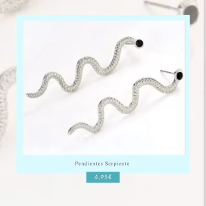 Pendientes Serpiente Bisutería