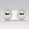 Pendientes Media Bola Plata