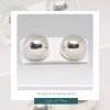 Pendientes Media Bola Plata