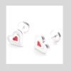 pendientes plata corazón