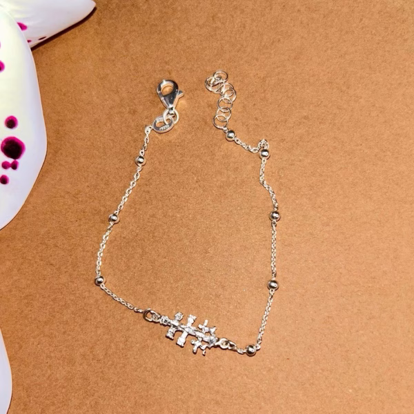 Pulsera Cruz de Caravaca Plata