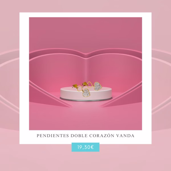 Pendientes Doble Corazón