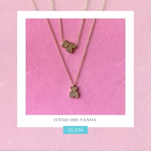 Collar y Pulsera con Colgante de Oso
