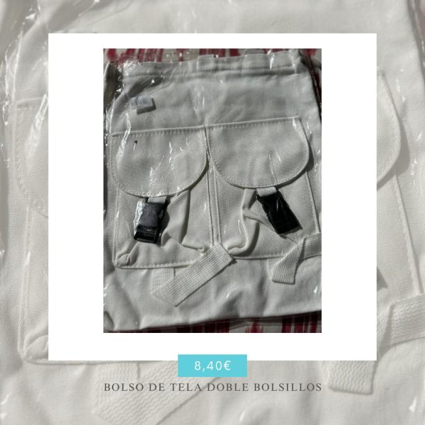 Bolso de Tela Doble Bolsillos