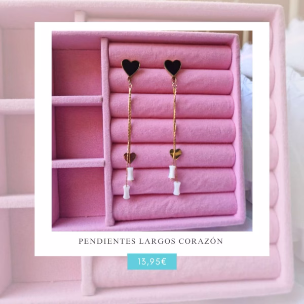 Pendientes Largos Corazón