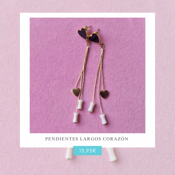 Pendientes Largos Corazón