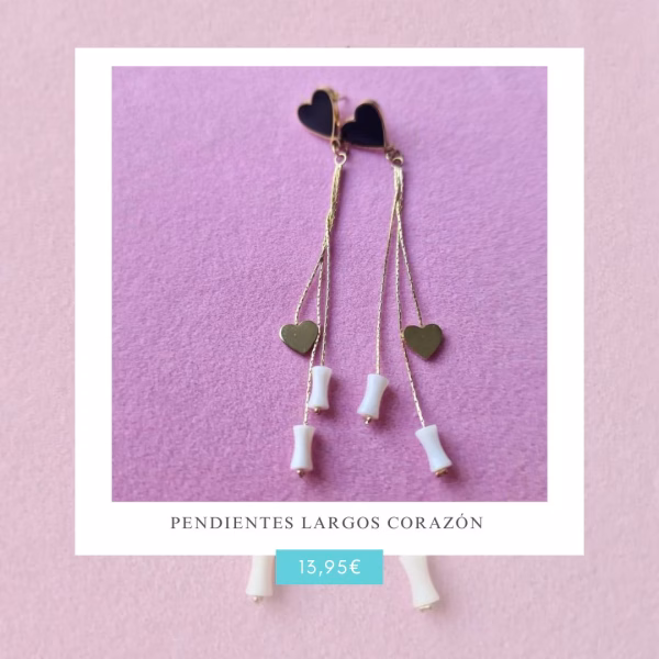 Pendientes Largos Corazón