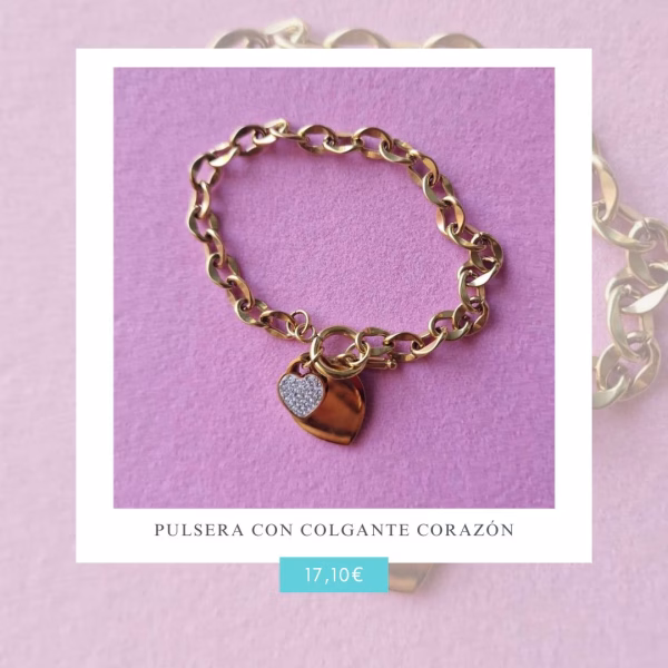 Pulsera con Colgante Corazón