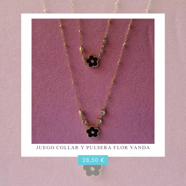 Juego Collar y Pulsera Flor