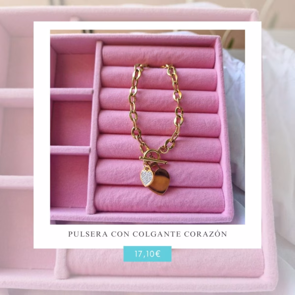 Pulsera con Colgante Corazón