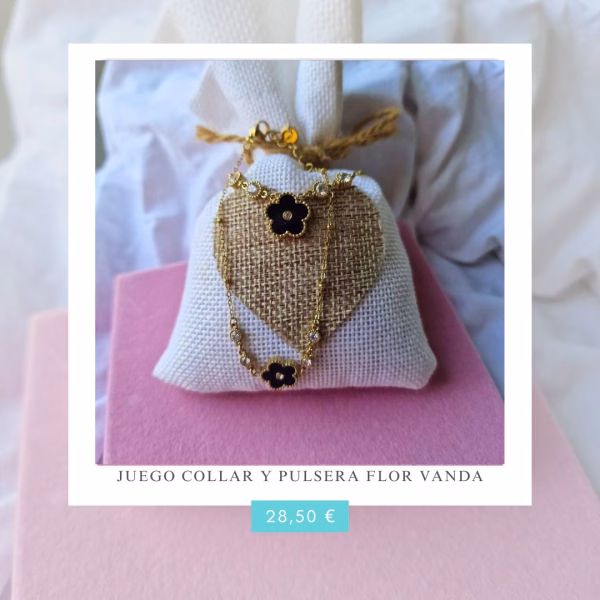 Juego Collar y Pulsera Flor