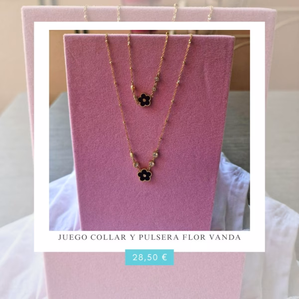 Juego Collar y Pulsera Flor