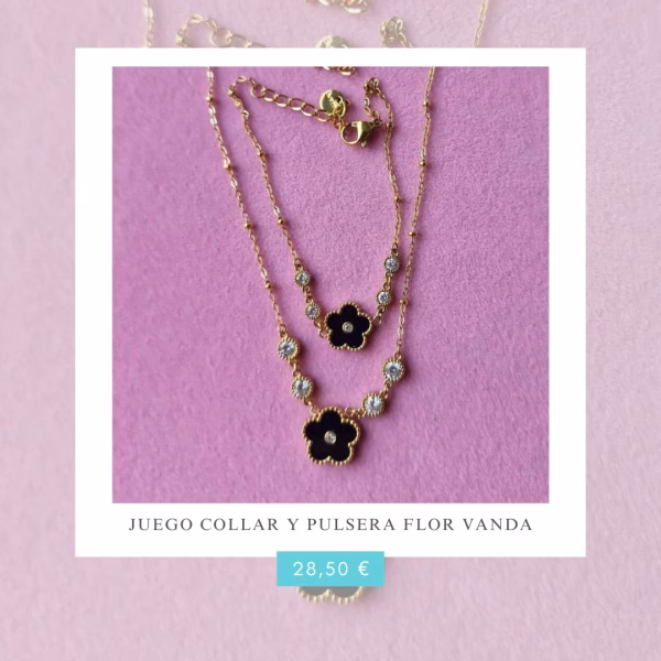 Juego Collar y Pulsera Flor