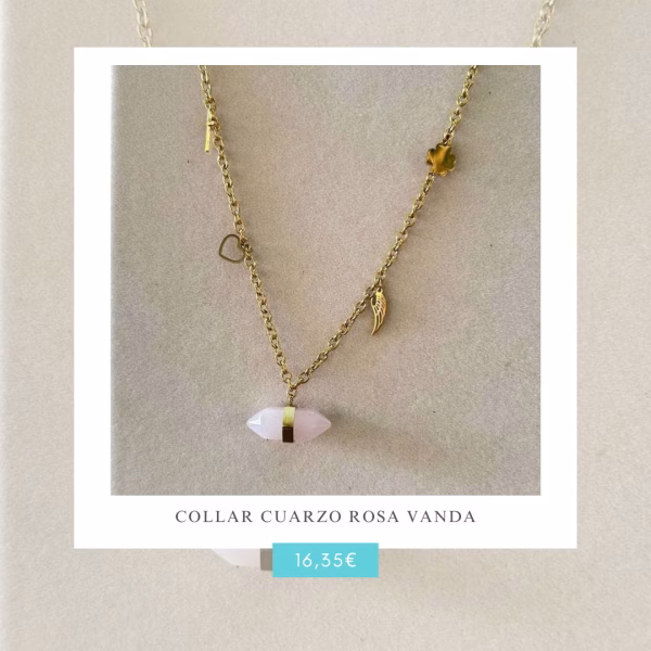 Collar cuarzo Rosa