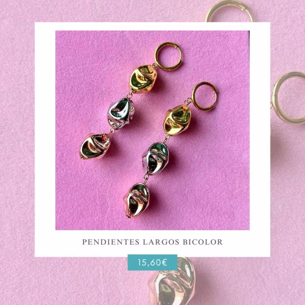 Pendientes Largos Bicolor