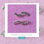 Pendientes Diseño Trepador en Plata de Ley Antialérgicos
