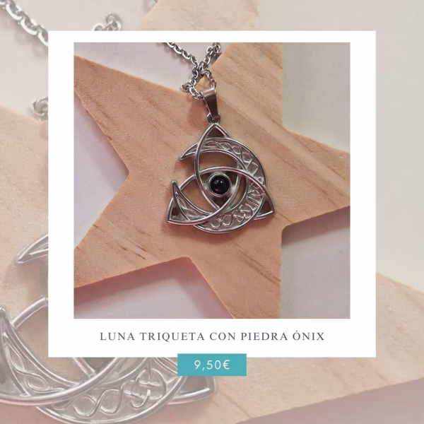 Collar Luna Triqueta Ónix