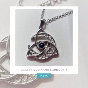 Collar Luna Triqueta Ónix