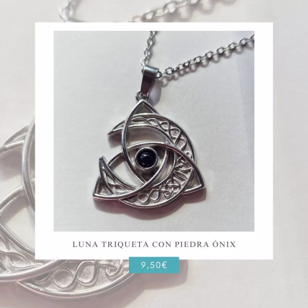 Collar Luna Triqueta Ónix