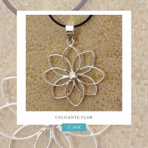 Colgante Flor en Plata