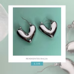 Pendientes Dalia Plateados | Elegancia en Acero Inoxidable