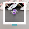 anillo plata amatista