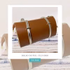 bolso de piel cilindro