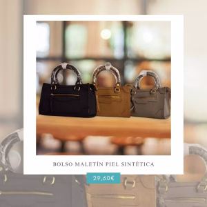 bolso maletín piel sintética