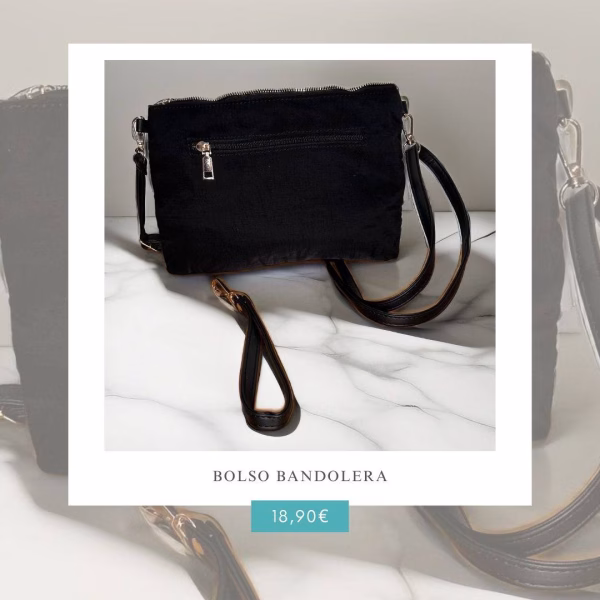 Bolso bandolera negro