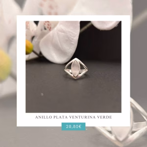 Anillo Plata Cuarzo Rosa