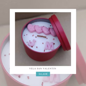Velas San Valentín – Lata Roja Personalizable