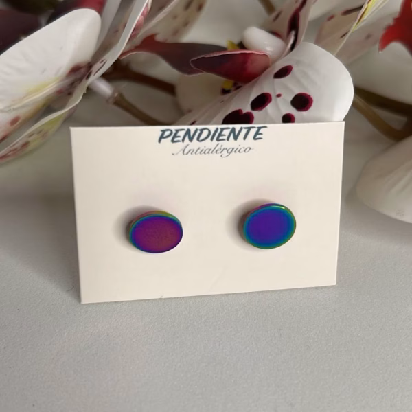 Pendientes Unisex Botón Cromáticos