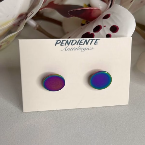 Pendientes Unisex Botón Cromáticos
