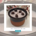 Vela Aromática de Café en Tarro Marrón