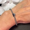 pulsera corazón plateada