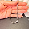 pulsera corazón plateada