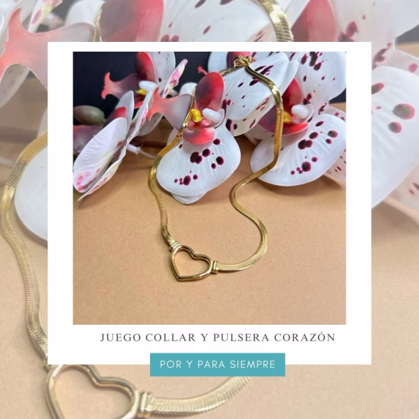 juego de joyas corazón