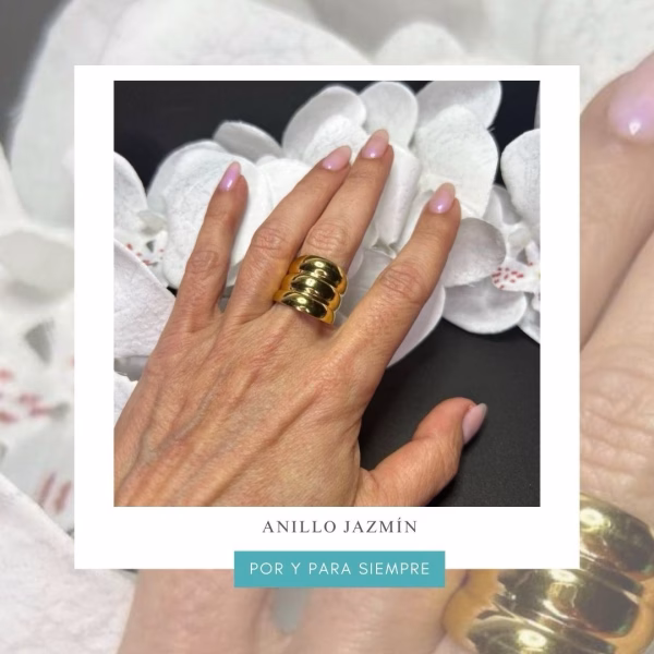 anillo jazmín dorado