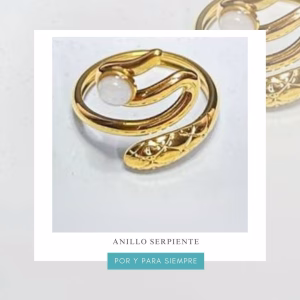 anillo serpiente dorado