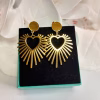 pendientes corazón dorados