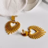 pendientes corazón dorados